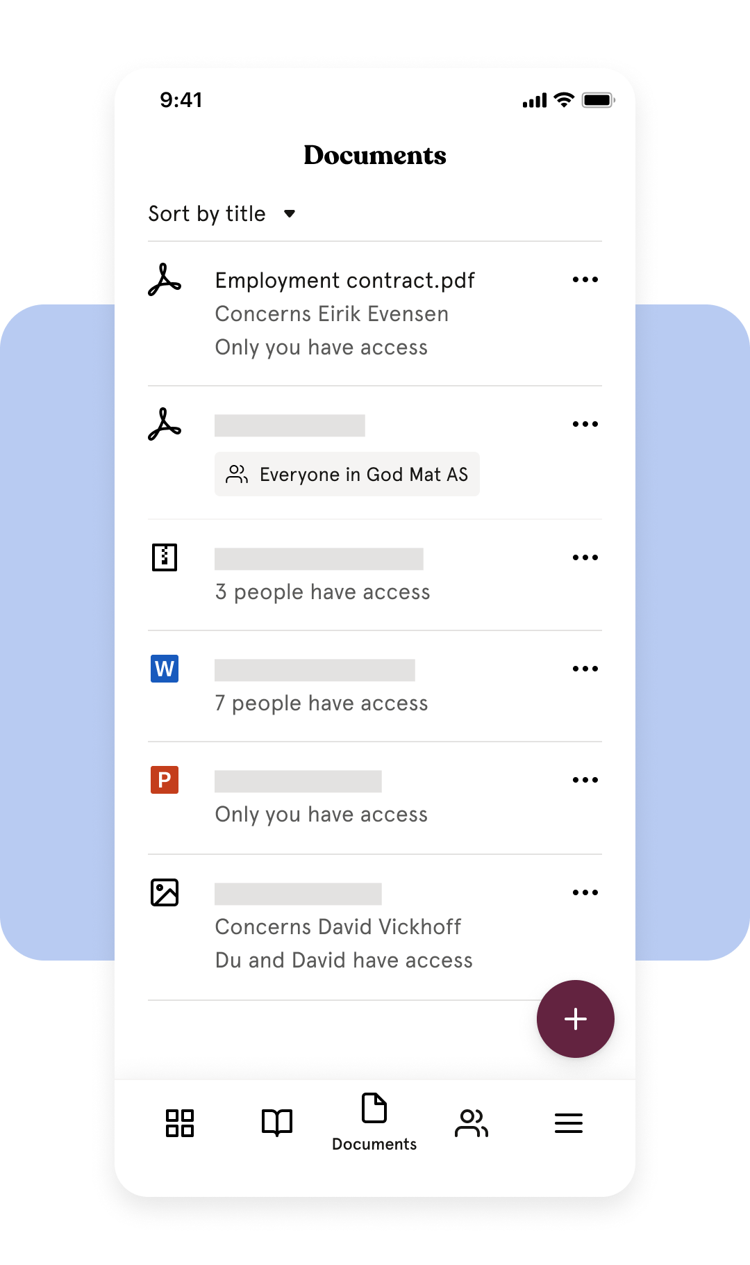 app documents
